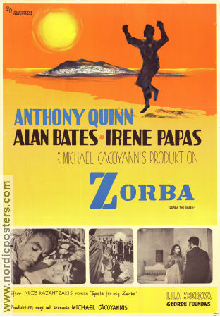 Zorba the Greek 1964 poster Anthony Quinn Alan Bates Irene Papas Michael Cacoyannis Hitta mer: Greece