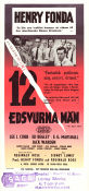 12 edsvurna män 1957 poster Henry Fonda Lee J Cobb Ed Begley Martin Balsam Jack Warden Sidney Lumet