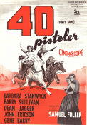 40 pistoler 1957 poster Barbara Stanwyck Barry Sullivan Dean Jagger Samuel Fuller
