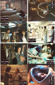 Alien 1979 lobbykort Sigourney Weaver Tom Skerritt John Hurt Yaphet Kotto Veronica Cartwright Ridley Scott