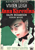 Anna Karenina 1948 poster Vivien Leigh Ralph Richardson Julien Duvivier Affischkonstnär: Gösta Åberg