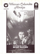 Blade Runner 1982 poster Harrison Ford Sean Young Rutger Hauer Ridley Scott