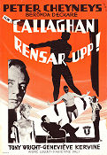 Callaghan rensar upp 1961 poster Tony Wright Genevieve Kervine André Luguet Willy Rozier Text: Peter Cheyney