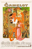 Camelot 1967 poster Richard Harris Vanessa Redgrave Franco Nero Joshua Logan Musik: Alan Jay Lerner Affischkonstnär: Bob Peak Musikaler