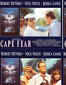 Cape Fear 1991 lobbykort Robert De Niro Nick Nolte Jessica Lange Martin Scorsese