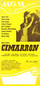 Cimarron 1960 poster Glenn Ford Maria Schell Anne Baxter Anthony Mann