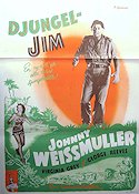 Djungel-Jim 1949 poster Johnny Weissmuller Virginia Grey Äventyr matinée Från serier