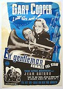 En gentleman kommer till stan 1936 poster Gary Cooper Jean Arthur Frank Capra Instrument