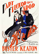 Fart flickor och faror 1924 poster Buster Keaton Motorcyklar