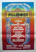 Fillmore 1972 poster Bill Graham Marty Balin Santana Grateful Dead Richard T Heffron Rock och pop Art Deco