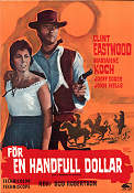 För en handfull dollar 1964 poster Clint Eastwood Marianne Koch Gian Maria Volonté Sergio Leone Pengar Vapen Kultfilmer