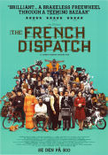 The French Dispatch 2021 poster Benicio Del Toro Adrien Brody Tilda Swinton Wes Anderson