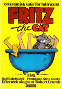 Fritz the Cat 1972 poster Skip Hinnant Ralph Bakshi Affischkonstnär: Robert Crumb Animerat Från serier Kultfilmer Katter