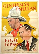 Gentlemän emellan 1929 poster Hoot Gibson Eric Rohman art