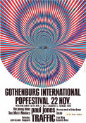 Gothenburg International Popfestival 1967 affisch Traffic Paul Jones The Young Ideas Tom Mick and the Maniacs Jerry Williams Hitta mer: Concert poster