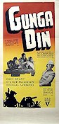 Gunga Din 1939 poster Cary Grant Douglas Fairbanks Jr Joan Fontaine Victor McLaglen George Stevens