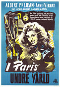 I Paris undre värld 1951 poster Albert Préjean Annie Vernay Robert Le Vigan