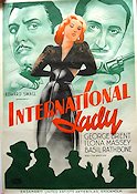 International Lady 1941 poster George Brent Ilona Massey Basil Rathbone Eric Rohman art