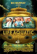 The Life Aquatic with Steve Zissou 2004 poster Bill Murray Owen Wilson Steve Zissou Wes Anderson Skepp och båtar Fiskar och hajar Dykning
