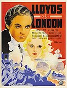 Lloyd´s of London 1936 poster Tyrone Power Madeleine Carroll