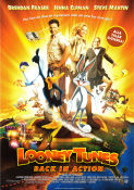 Looney Tunes: Back in Action 2003 poster Brendan Fraser Jenna Elfman Snurre Sprätt Joe Dante Animerat