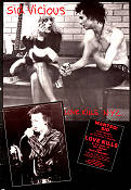 Love Kills NYC 1986 poster Sid Vicious Nancy Spungen Dokumentärer Rock och pop
