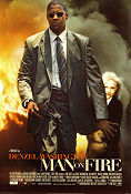 Man on Fire 2003 poster Denzel Washington Dakota Fanning Tony Scott Glasögon Barn