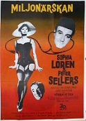Miljonärskan 1960 poster Sophia Loren Peter Sellers Alastair Sim Anthony Asquith Damer