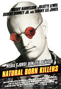 Natural Born Killers 1994 poster Woody Harrelson Juliette Lewis Mark Harmon Oliver Stone Glasögon Poliser
