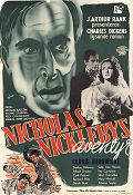 Nicholas Nickelbys äventyr 1947 poster Derek Bond Cedric Hardwicke Mary Merrall Alberto Cavalcanti Text: Charles Dickens