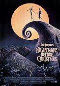 The Nightmare Before Christmas 1993 poster Henry Selick Musik: Danny Elfman Text: Tim Burton Musikaler Animerat Helger