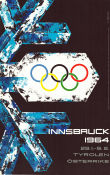 Olympic Games Innsbruck 1964 affisch Olympiader Vintersport