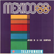 Olympic Games Mexico Telefunken 1968 affisch Olympiader
