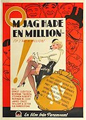 Om jag hade en million 1933 poster Gary Cooper Mary Boland Ernst Lubitsch