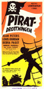 Piratdrottningen 1951 poster Jean Peters Louis Jourdan Debra Paget Jacques Tourneur Äventyr matinée