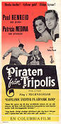 Piraten från Tripolis 1955 poster Paul Henreid Patricia Medina Felix E Feist