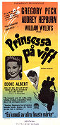 Prinsessa på vift 1953 poster Audrey Hepburn Gregory Peck Eddie Albert William Wyler Motorcyklar Romantik
