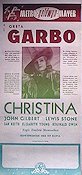 Queen Christina 1933 poster Greta Garbo John Gilbert Rouben Mamoulian
