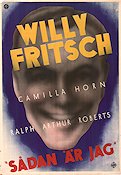 Sådan är jag 1932 poster Willy Fritsch Camilla Horn Filmbolag: UFA