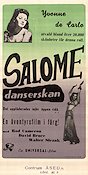 Salome danserskan 1945 poster Yvonne De Carlo Rod Cameron David Bruce Charles Lamont