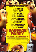 Sausage Party 2016 poster Seth Rogen Conrad Vernon Animerat Mat och dryck