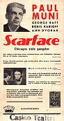 Scarface 1932 poster Paul Muni Ann Dvorak Howard Hawks