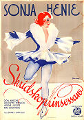 Skridskoprinsessan 1936 poster Sonja Henie Adolphe Menjou Sidney Lanfield Vintersport Eric Rohman art