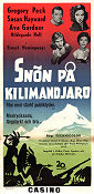Snön på Kilimandjaro 1952 poster Gregory Peck Susan Hayward Ava Gardner Henry King Hitta mer: Africa Text: Ernest Hemingway Berg