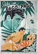 Söder om Pago Pago 1940 poster Victor McLaglen Jon Hall Frances Farmer Strand Resor Eric Rohman art