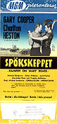 Spökskeppet 1960 poster Gary Cooper Charlton Heston Michael Anderson