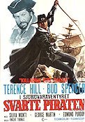 Svarte piraten 1971 poster Terence Hill Bud Spencer Silvia Monti Lorenzo Gicca Palli Äventyr matinée