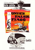 Under falsk flagg 1961 poster Van Heflin Charles Laughton Marlene Demongeot Damer