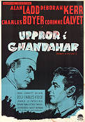 Uppror i Ghandahar 1952 poster Alan Ladd Deborah Kerr Charles Boyer Charles Vidor Asien