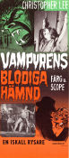 Vampyrens blodiga hämnd 1967 poster Christopher Lee Julian Glover Lelia Goldoni Samuel Gallu